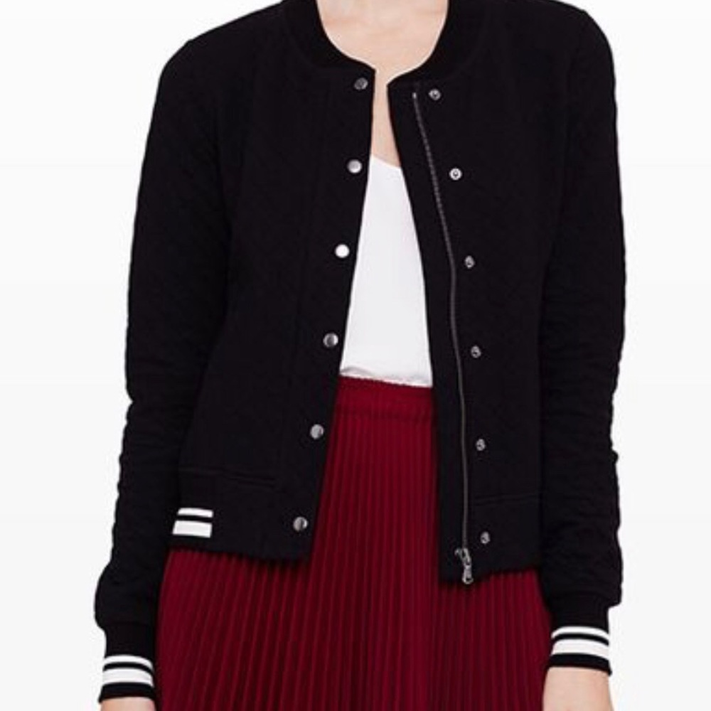 Club Monaco Quilted Cotton Varsity Jacket